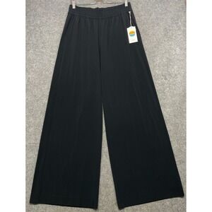 Vuori Villa Wide Leg Pants Black Large Long New